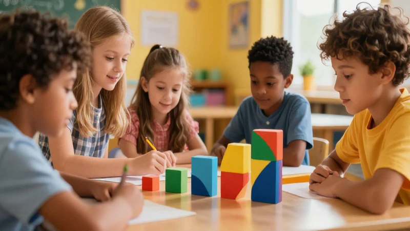 Niños aprendiendo en un entorno vibrante y dinámico