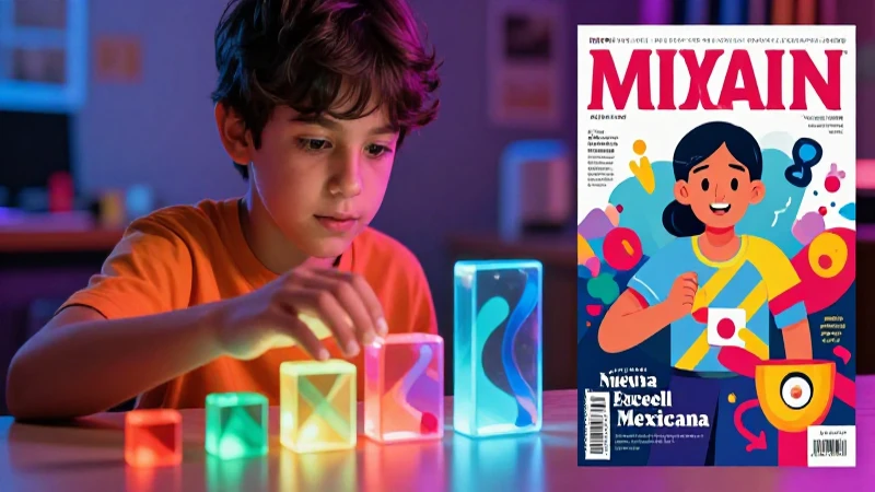 Estudiante vibrante en diseño educativo moderno