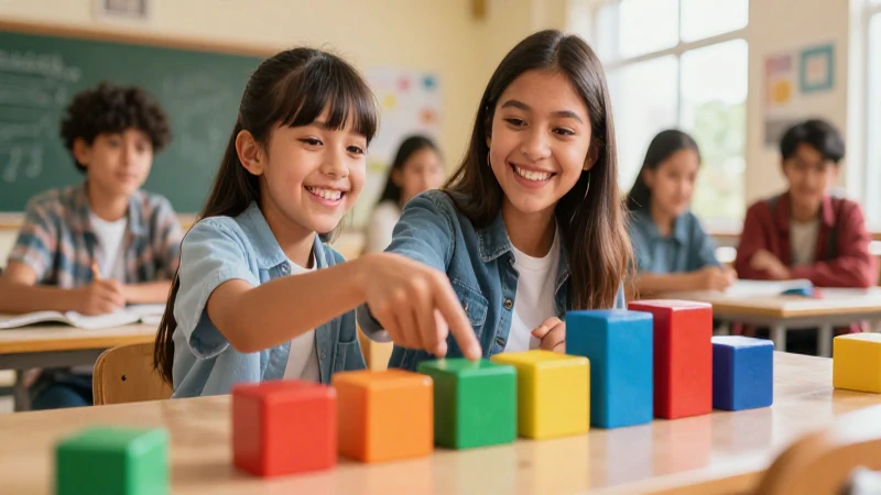 Estudiante mexicano señala bloques coloridos