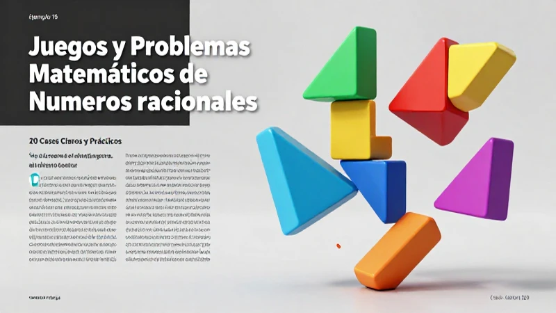 Números racionales ejemplos: 20 Cases Claros y Prácticos 14 Problemas y juegos racionales en ilustración 3D