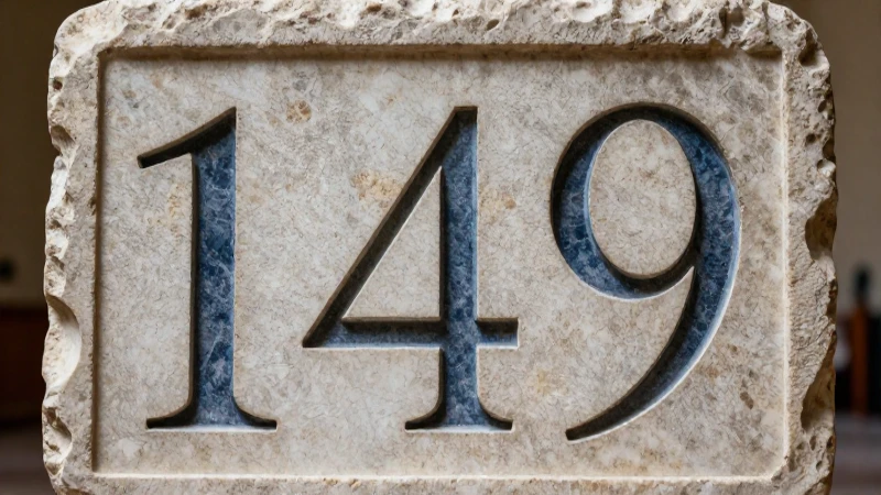 El numeral romano es el ciento cuarenta y nueve