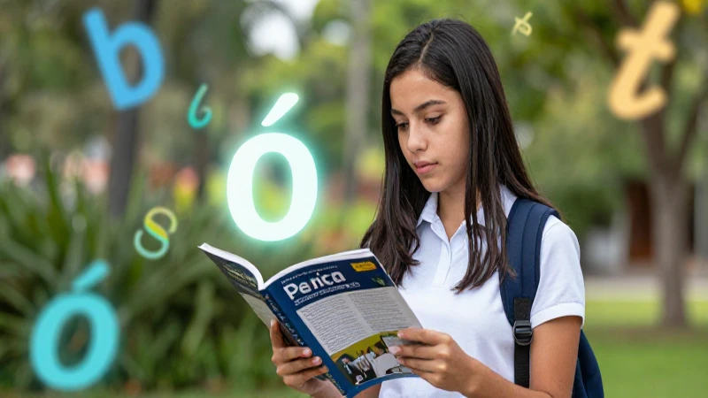 Ilustración gramatical con estética educativa premium