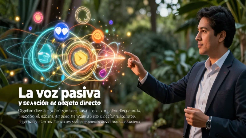 Ilustración visual sobre voz pasiva