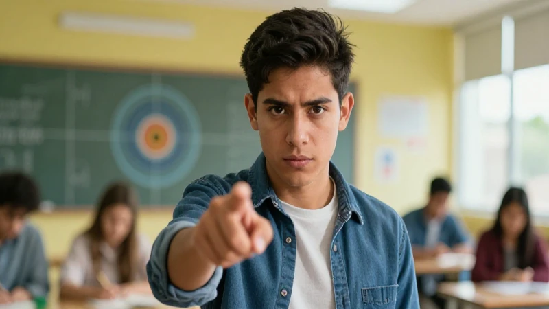 Académico mexicano enfocado apunta a un objetivo