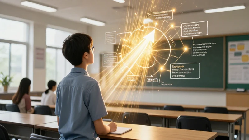 Estudiante decidido hacia un futuro brillante