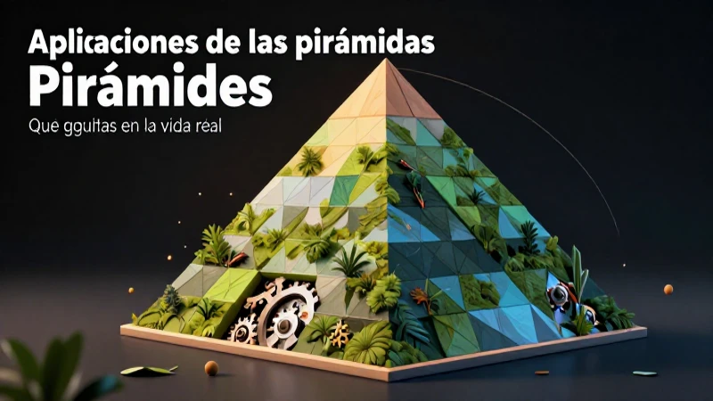 Pirámide geométrica futurista para educación moderna
