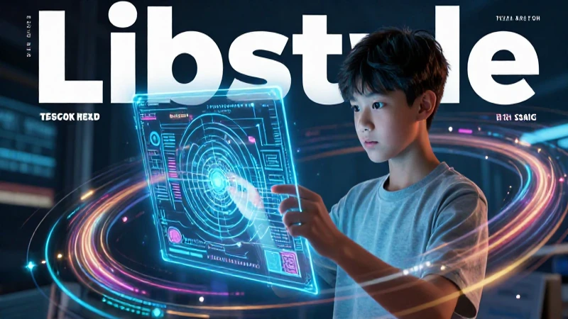 Conoce la importancia del objeto técnico en la era digital 6 Joven interactúa con un complejo diseño digital brillante