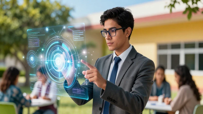 Conoce la importancia del objeto técnico en la era digital 4 Joven profesional interactúa con tecnología futurista mexicana