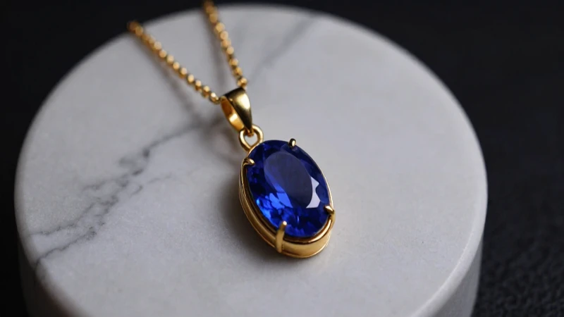Joyería oval moderna de oro y zafiro