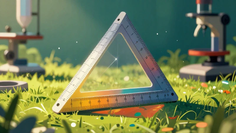 Objetos con forma de prisma triangular: cálculo de volumen 5 Ilustración educativa de prismas moderna y vibrante