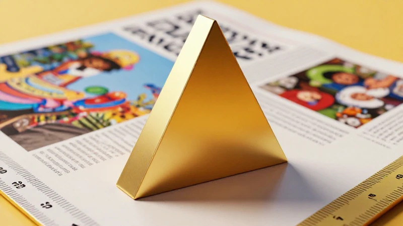Objetos con forma de prisma triangular: cálculo de volumen 7 Prisma de oro, educativo y ultra detallado