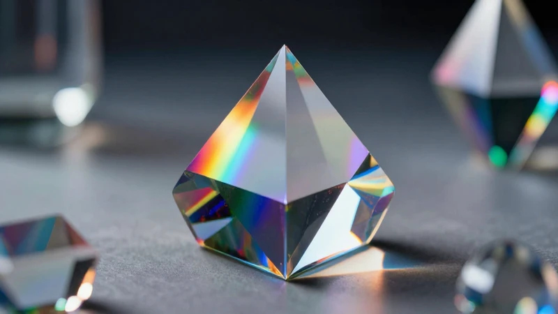 Prisma cristal proyectando un arcoíris vibrante