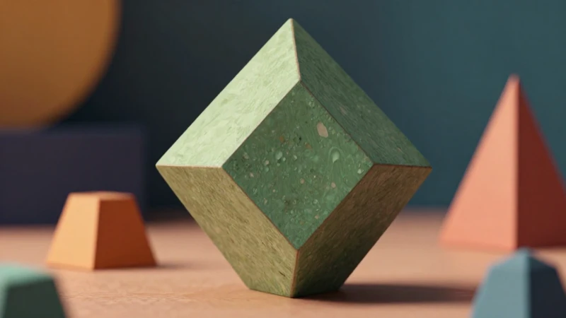 Prismas geométricos con colores vibrantes y luz cinematográfica