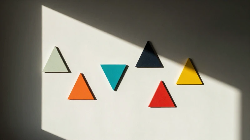 Decoración minimalista triangular de estilo moderno