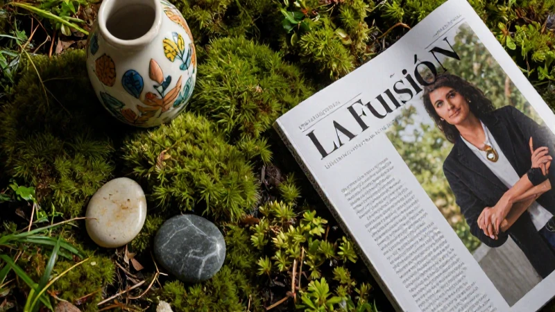 Naturaleza y arte fusionados en una composición detallada