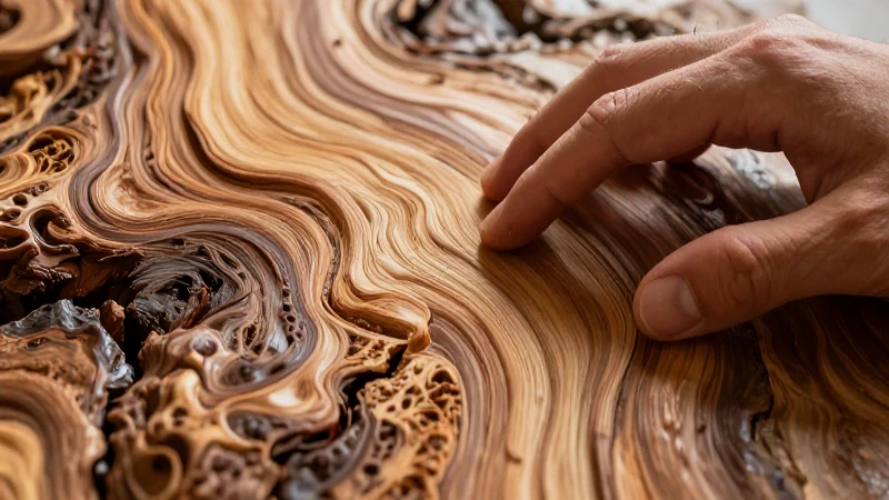 Madera texturizada, mano, luz y alto detalle