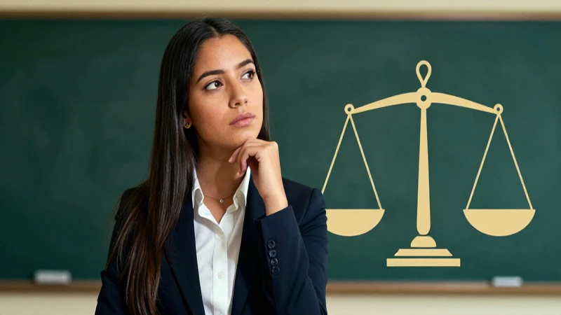 Joven mexicana académica simboliza equilibrio profesional