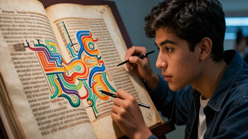 Estudiante mexicano enfocado en conocimiento ancestral