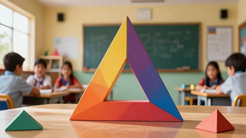 Observa la Figura: Triángulos en Formaciones Sorprendentes 6 Triángulos geométricos en aula mexicana