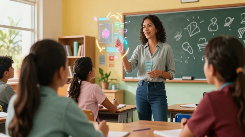 Cómo lograr retroalimentación efectiva en observación de clases 8 Aula moderna y vibrante estilo México