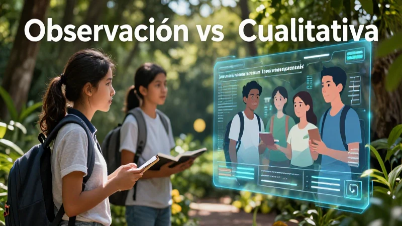 Tipos de observación: Cuantitativa versus Cualitativa