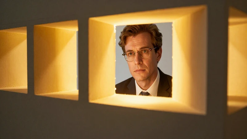 Educador bajo luz dorada dramática y moderna