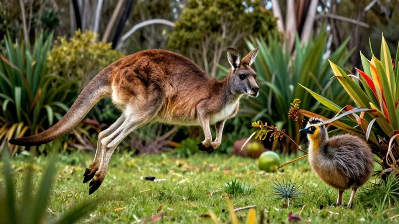 Oceania: Información, características, clima, fauna y más 5 Australia: paisaje vibrante con canguros, kiwis y fauna local
