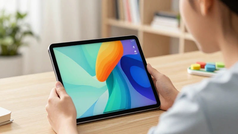 Estudiante aprende en tablet con estilo moderno