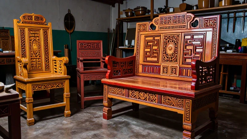 Artesano mexicano crea muebles de madera