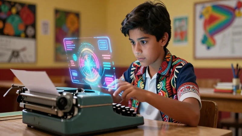 Qué es la ofimática y cuáles son sus herramientas clave 3 Joven estudiante fusiona tecnología futurista con tradición mexicana