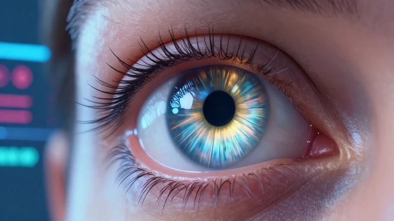 Ilustración médica digital de ojo estilizado