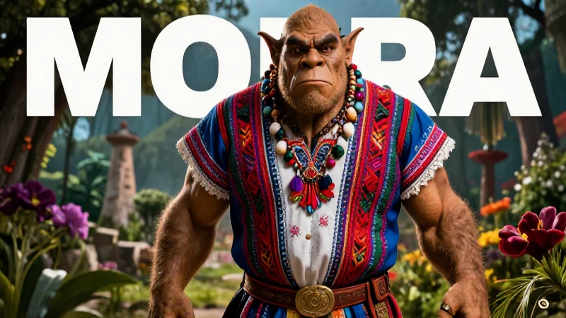 Ogro majestuoso con vibrante vestimenta tradicional mexicana