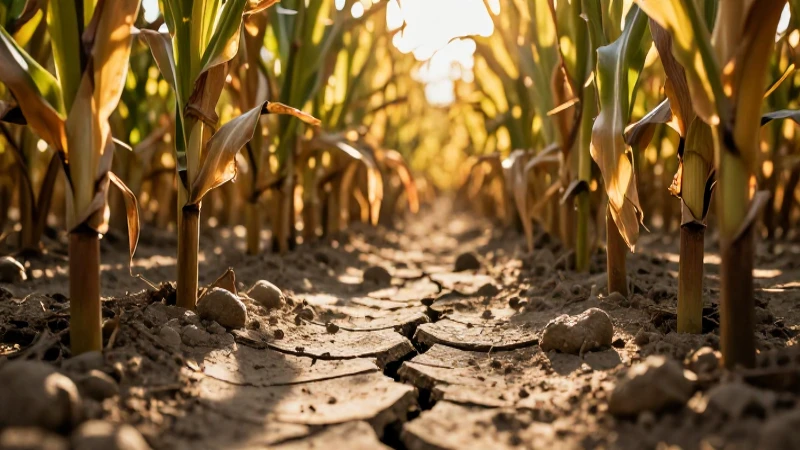 Tierra seca guatemalteca bajo intenso calor