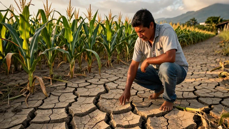 Dramático agricultor guatemalteco enfrenta la sequía