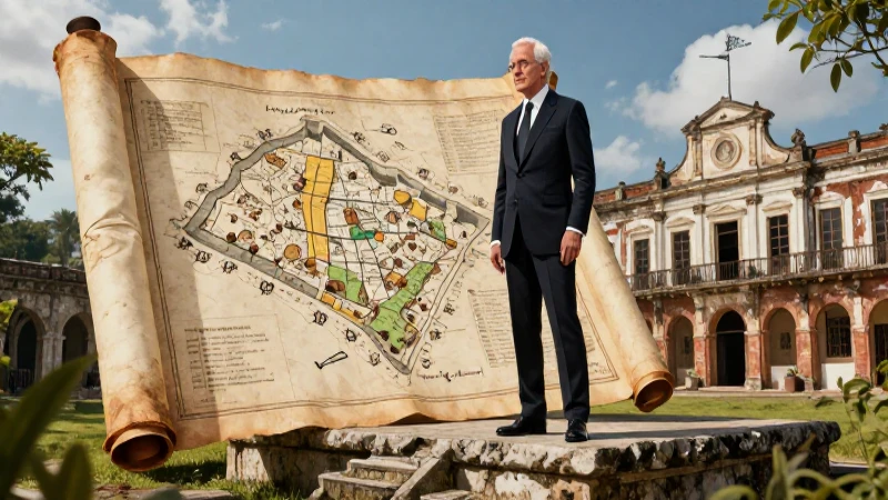 Estadista en arquitectura histórica dramática