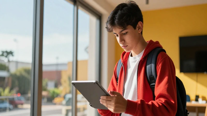 OMEP: Aprendo en Casa, la educación en tiempos de cambio 5 Ilustración hiperrealista de estudiante mexicano enfocado