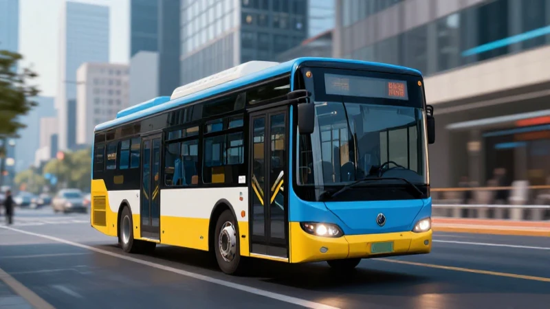 Ómnibus: Definición, concepto y su importancia actual 4 Ilustración urbana dinámica de autobús moderno