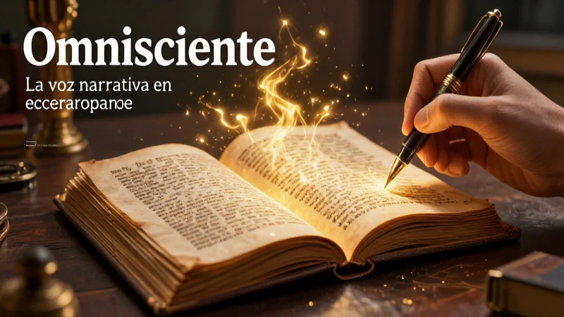 Voz omnisciente, manuscrito dorado y arte moderno