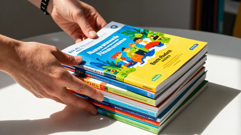 Encuentra los mejores libros de texto en nuestra ONG educativa 3 Libros modernos brillantes en un espacio luminoso