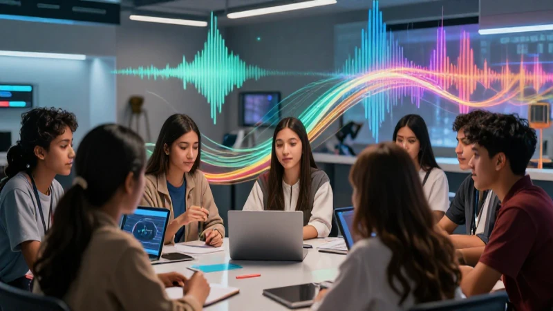 Estudiantes mexicanos dinámicos en entorno moderno
