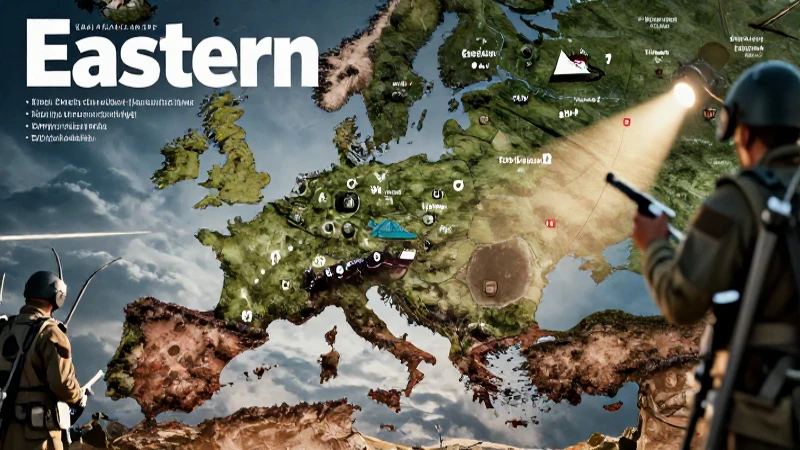 Mapa estratégico militar de Europa del Este, realista