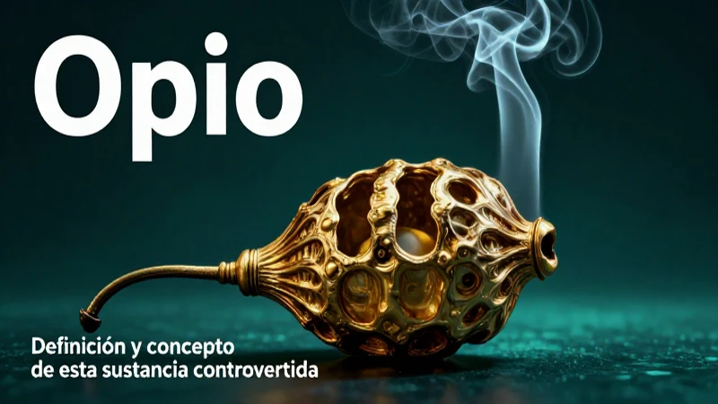 Opio: Definición y concepto de esta sustancia controvertida 4 Ilustración cinemática del opio con enfoque educativo y dramático