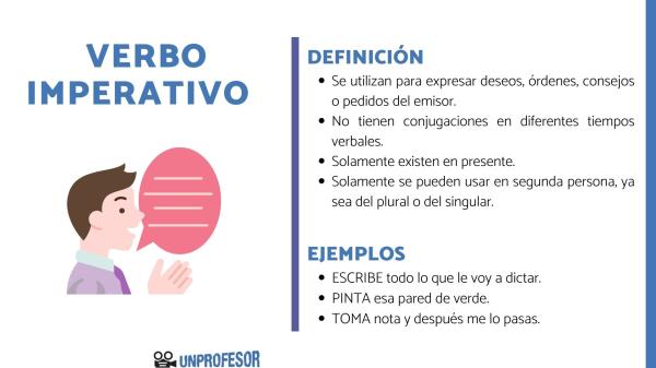 oracion imperativa ejemplos y palabras que la definen