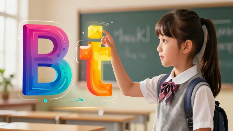 Oraciones afirmativas en inglés: 50 ejemplos en español 8 Estudiante digital aprende inglés con bloques vibrantes