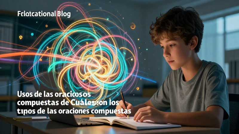 Portada educativa sobre oraciones compuestas