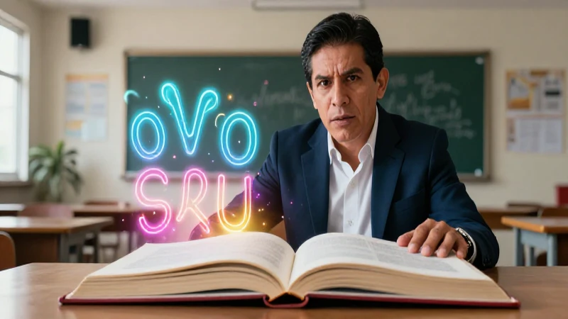 Educador mexicano, libro académico y concepto visual