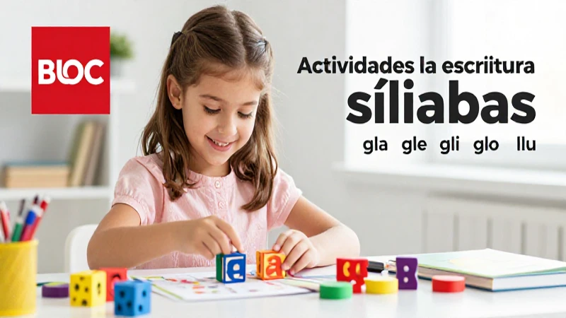 Actividades educativas de escritura con sílabas