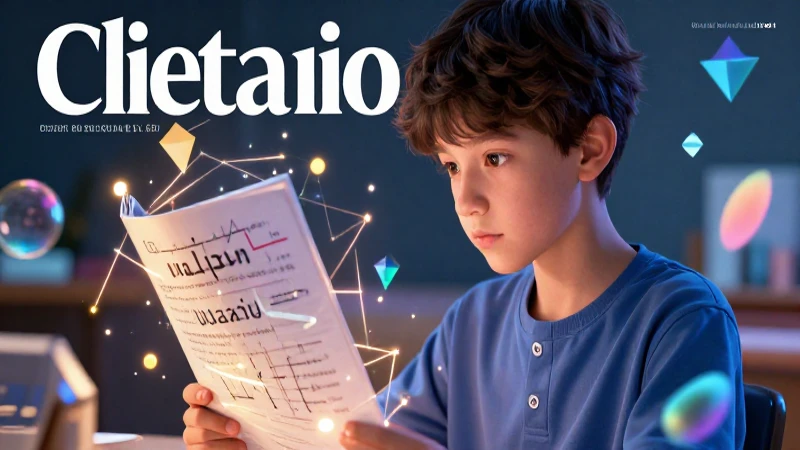 Ilustración editorial vibrante de un estudiante en 8k