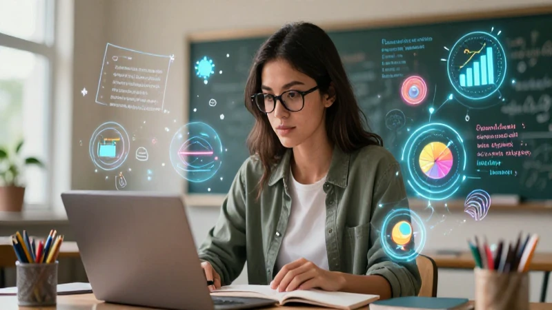 Oraciones con Presente Perfecto: 100 Ejemplos Prácticos 6 Estudiante vibrante aprendiendo con conceptos brillantes