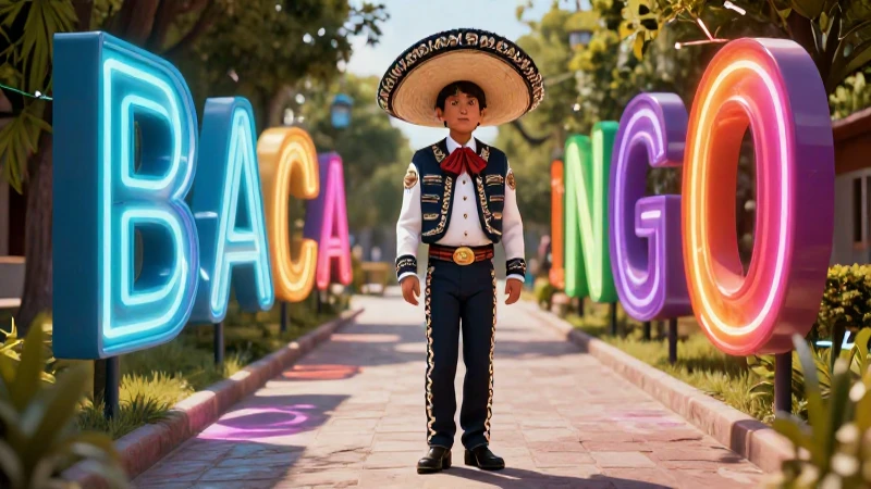 100 ejemplos de oraciones con y sin sujeto 10 Ilustración digital vibrante de estudiante en México